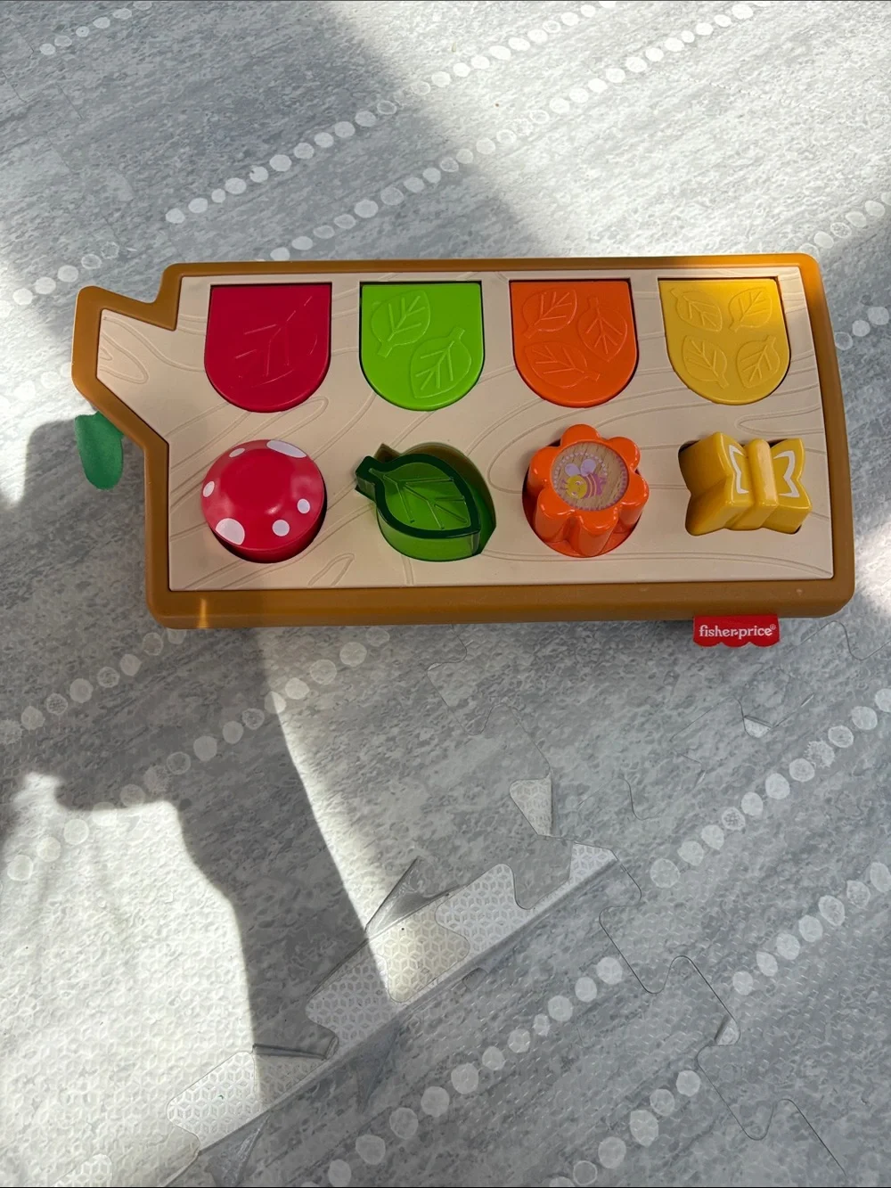 Fisher-Price Pop-Up Forest Friends Puzzle Toy - Red, Green, Orange, Yellow, Gray